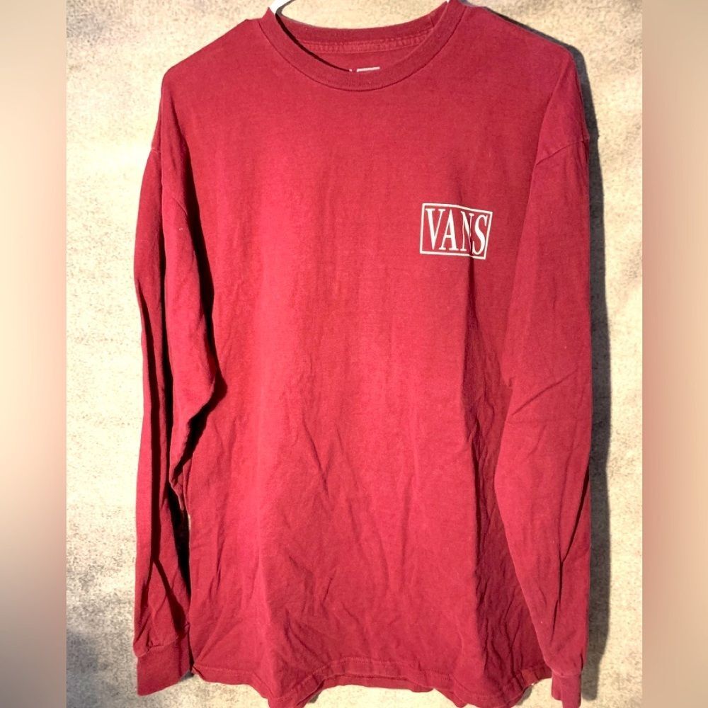 Vans off the wall long sleeve‎ shirt maroon Sz Large
